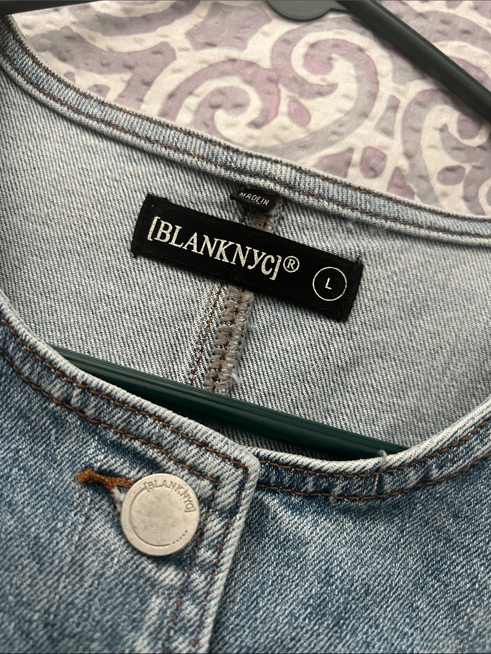 Blank NYC Light Blue Denim Vest - Picture 2 of 4